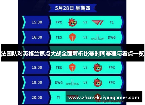 法国队对英格兰焦点大战全面解析比赛时间赛程与看点一览